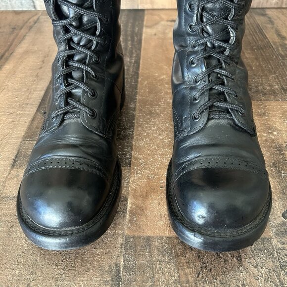 Corcoran 1500 Vintage Black Lace Up Jump Boots Mens 7 D - Picture 8 of 12